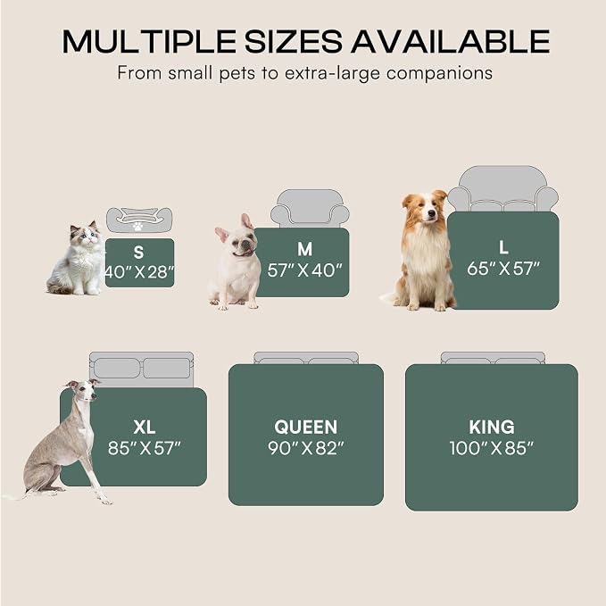 Luciphia Waterproof Dog Blanket, Reversible Sherpa Fleece for Couch Cover | Reversible waterproof pet blanket with soft Sherpa fleece; machine washable, protect couch bed car, Green-thicken 57" x 40" - Image 6