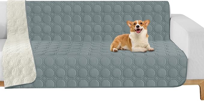 ZNSAYOTX Ultimate Cozy Blankets (52"x82") 100% Waterproof Bed Mat Blanket for Dog Pets, Couch Sofa Protector with Non-Slip Back Washable Durable, Pee Scratch Proof Easy to Clean (Dark Grey) by ZNSAYOTX