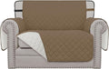 Easy-Going Reversible Couch Cover, Chair 30 in, Camel/Ivory | Machine Washable Slipcover For Dogs, Water Resistant Furniture Mat For Living Room, Non-Slip Sofa Cover, Pet Friendly by Easy-Going