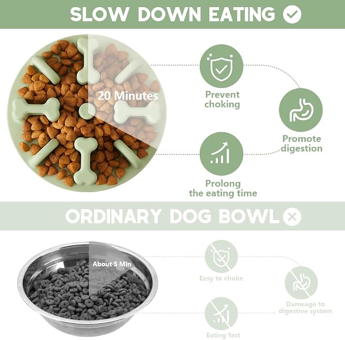 Soft Silicone Anti-Choking Puzzle Dog Bowl Insert - Anti-Slip Slow Down Eating Feeder for Regular Elevated Dog Bowls - Image 2
