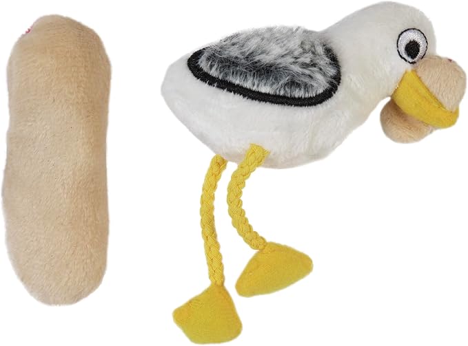 Mad Cat Hotdog Thief Bird Crinkle Cat Toy, Catnip and Silvervine, 2 Pack | Plush interactive pair with realistic sounds, ideal for tossing, batting, kicking and cuddling sessions, suits all felines - Image 3