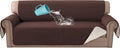 H.VERSAILTEX Sofa Slipcover Sofa Cover 100% Waterproof Couch Cover with Elastic Straps Furniture Protector for Pets Kids Children Dog Cat(Oversized Sofa, Chocolate) by HVERSAILTEX