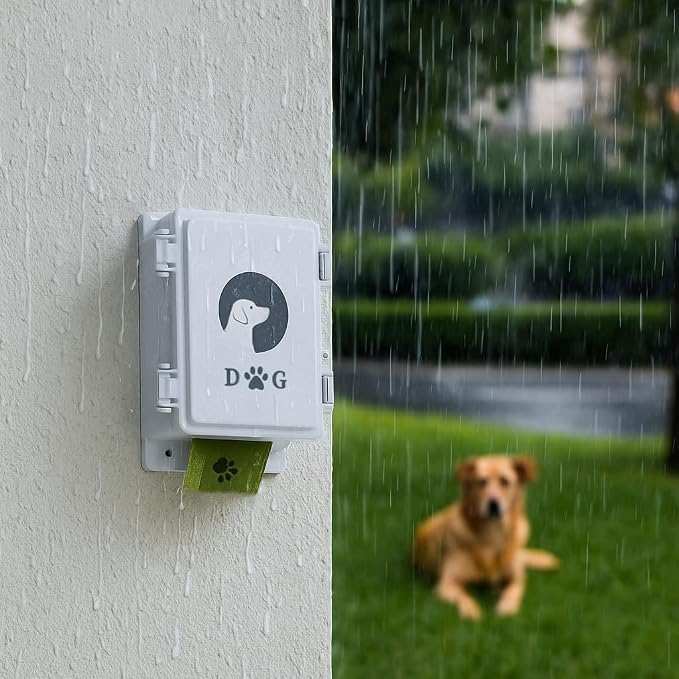 Wall Mounted Dog Poop Bag Dispenser - Heavy Duty Waterproof ABS Plastic Pet Waste Station, Indoor/Outdoor Holder for Yard, Patio, Garage & Lawn | Easy Access Design - Image 8