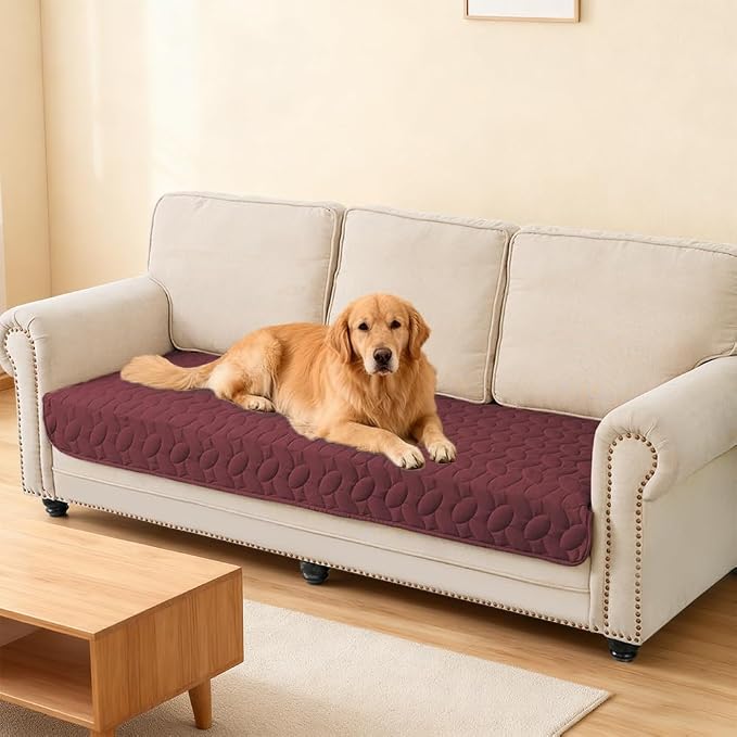 Ameritex Pet Bed Cover Dog Bed Blanket for Sofa and Furniture Waterproof New Pattern Design (30x70 Inch, Burgundy) - Image 6