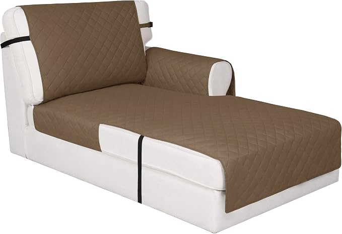 Easy-Going Reversible Couch Cover, Chaise Lounge, Camel/Camel | Machine Washable Slipcover For Dogs, Water Resistant Furniture Mat For Living Room, Non-Slip Sofa Cover, Pet Friendly by Easy-Going