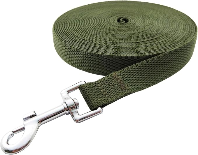 Nylon Training Dog Leash for Small Medium Large Dogs, 15ft 20ft 30ft 50ft 100ft Long Leash Dog/Puppy Lead for Obedience Recall Training, Camping - Image 3