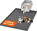 Pawtners Silicone Cat Litter Mat 34 x 22 in, Easy to Clean | Non-Slip Kitty Litter Mat for Floor, Waterproof & Urine-Proof Cat Litter Mat Litter Trapping Mat, Soft on Kitty Paws by Pawtners