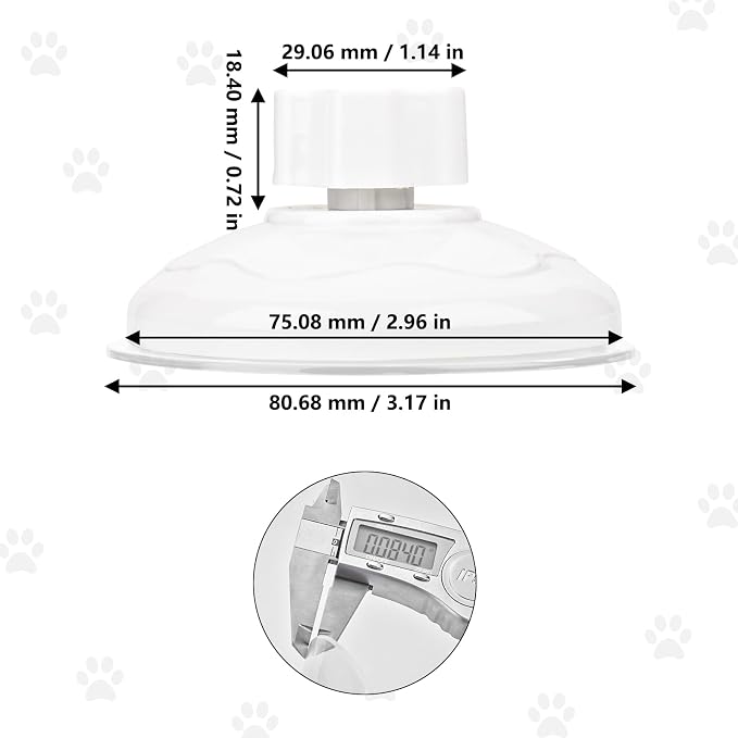 AccEncyc Thick Suction Cup Cat Perches 4Pcs Cat Hammock Replacement Screw Suction Cups for Window Seat - Image 2