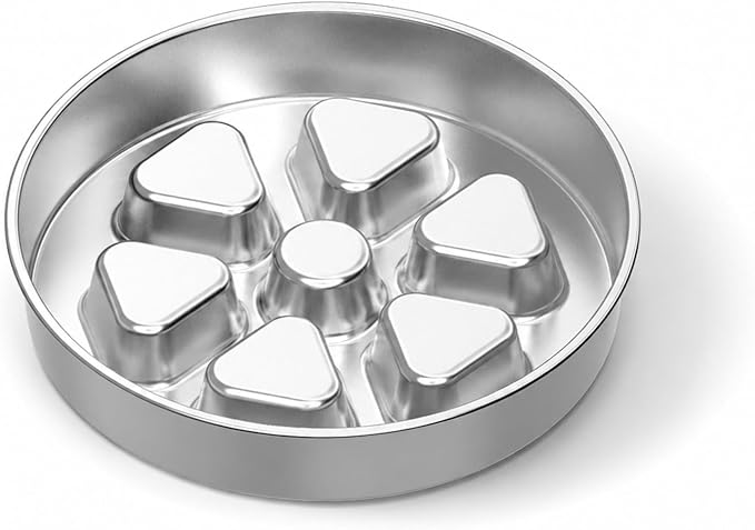 Kactoily Stainless Steel Slow Feeder Dog Bowls, 2.5-3 Cup Deep Maze Bowl for Medium & Large Dogs, Heavy Duty 304 Food-Grade Metal Dish with Non-Slip Base to Slow Down Eating by kactoily