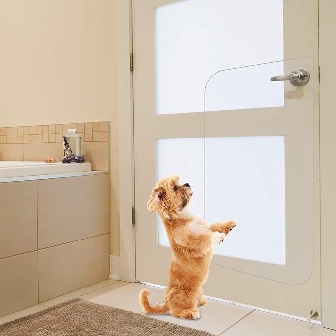 In hand Clear Pet Door Scratch Protector Shield Protect Your Furniture, Heavy Duty Deluxe Flexible Door Guard Cover - Image 7