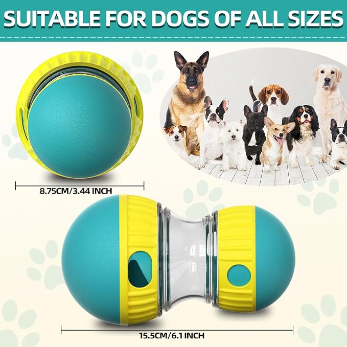 Mankoda Interactive Dog Puzzle Toy, Rolling Treat Dispenser Slow Feeder | Adjustable Kibble Outlet, Mental Stimulation, Reduces Fast Eating, Indoor Dog Enrichment Toy, BPA-Free, GRS Certified, Green - Image 6