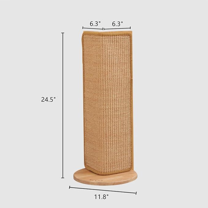 SHENGOCASE 24.5" Tall No Drilling Wall Sofa Couch Corner Cat Sisal Scratcher,Scratching Post,Replaceable Sisal Scratch Pad Mat, Couch Protector - Image 5