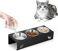 Elevated Cat Food Bowls [3 Pack] - 15° Tilted Stainless Steel, Anti-Vomit Raised Pet Feeder with Non-Slip Base, Ergonomic Whisker-Friendly Bowl Set for Indoor Cats & Kittens by LYCC