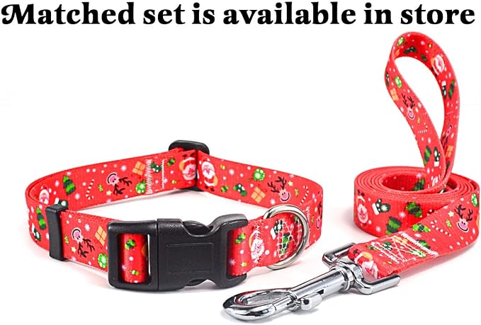 Mihqy Christmas Dog Collar, for Small Dogs, Christmas,S | Neck Fit 9.8"-15.7", Multiple Patterns，4 Sizes for Small Medium Large Dogs, Comfortable for Walks and Outdoor Hikes - Image 6