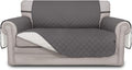 Easy-Going Reversible Couch Cover, 2 Cushion Sofa, Loveseat, Gray/Ivory | Machine Washable Slipcover For Dogs, Water Resistant Furniture Mat For Living Room, Non-Slip Sofa Cover, Pet Friendly by Easy-Going