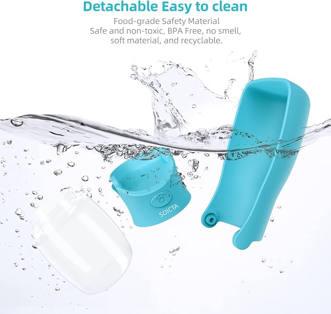 Portable Dog Small Animals Water Bottle for Walking 19 OZ or 12 OZ Pet Water Bottles for Puppy Medium Large Dogs Little Animals Water Dispenser Dog Small Animals Water Bowl - Image 4
