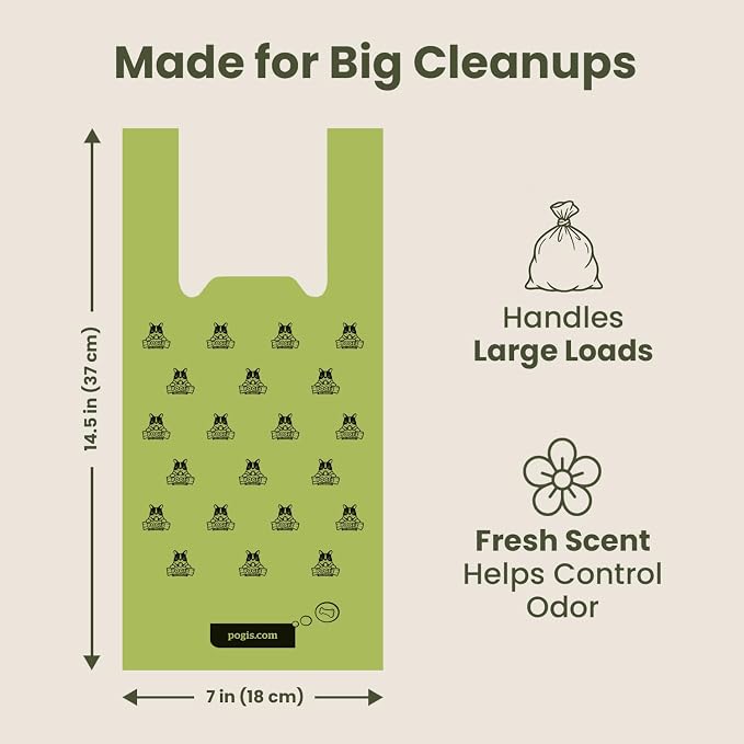 Pogi’s Dog Poop Bags with Handles – Extra-Thick, Leak-Proof, Large, Fresh Scent, 300-Count - Image 4