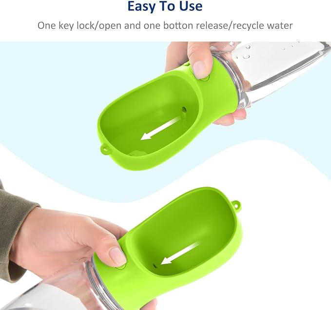 WePet Portable Dog Water Bottle, 25 OZ, Leak Proof Puppy Water Dispenser with Drinking Feeder for Pets Outdoor Walking, Hiking, Travel, Food Grade Plastic - Image 3