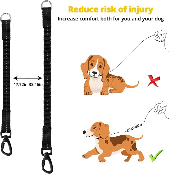 Long Dog Leash 15 FT: Heavy Duty Rope Leashes for Dogs Training with Swivel Lockable Hook Reflective Threads Bungee and Padded Handle - Dog Lead for Large Small Medium Dogs Outside Walking Hiking - Image 6