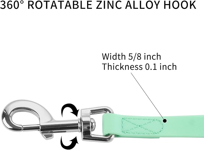 Waterproof Long Leash Durable Dog Recall Training Lead Great for Outdoor Hiking, Training, Yard, Beach and Swimming (Light Green, 15ft) - Image 5
