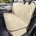 4Knines Heavy-Duty Rear Seat Cover for Dogs - Fitted, Tan Reg | K9-Shield waterproof layer, non-slip backing, quick-release clips for easy install and cleanup. Machine washable. by 4Knines
