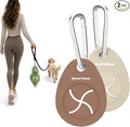 Dog Poop Bag Holder Charm Duo – Hands-Free Carry of Used Poop Bag, Durable Eco-Friendly Silicone Dog Walking Accessory with Carabiner Clip, Mocha & Crème Brûlée 2 charms included by SweetPaws