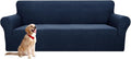 YEMYHOM Couch Cover Latest Jacquard Design High Stretch Extra Large Sofa Covers Pet Dog Cat Proof Oversized Slipcover Non Slip Magic Elastic Furniture Protector (XL Sofa, Navy) by YEMYHOM