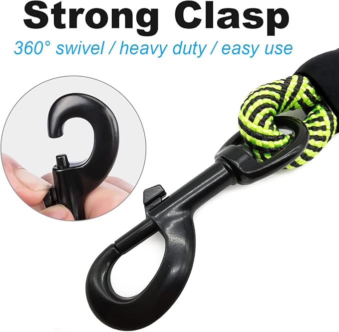 Short Dog Leash 18 Inch Rope Traffic Leash with Padded Dog Handle | 1.5FT Dog Lead 1/2” Strong Nylon Tab for Medium Large Dogs Control Training Walking (Green) - Image 3