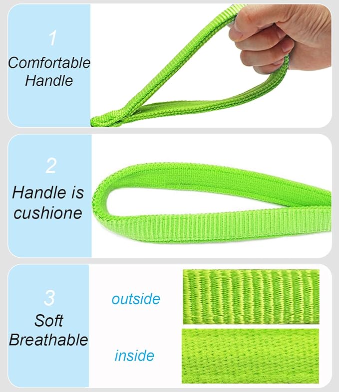 Reflective Dog Leash 2/3/4/6/10ft Braided 1/2" Strong Nylon Rope | 3FT Dog Leash for Large Medium Small Dogs Walking Training Leads- Green - Image 4