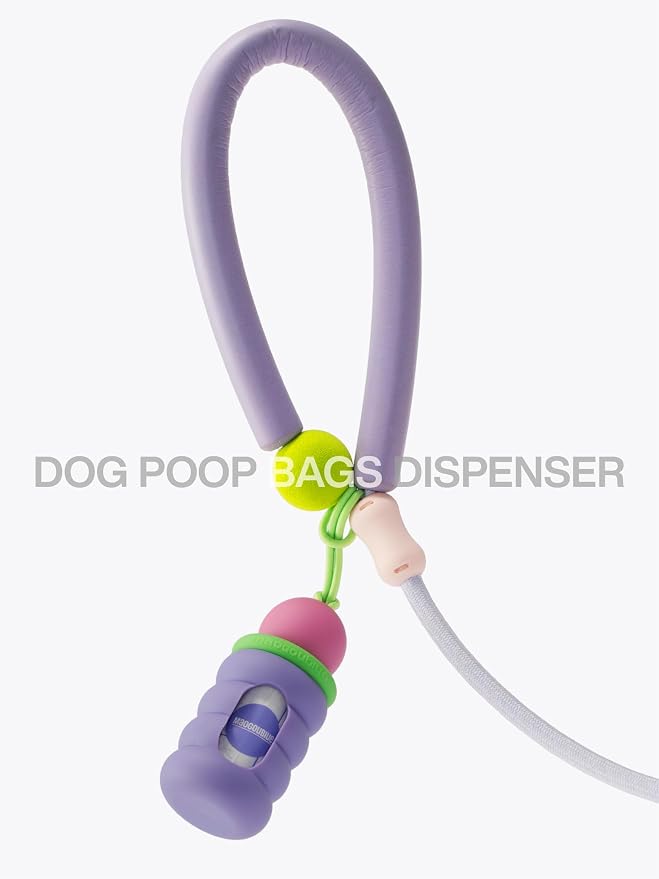 Dog Poop Bags with Dispenser, Leak Proof and Extra Thick Pet Waste Bags for Walking Dog and Cats Litter, 1 Bag Holder and 105 Bags (Purple) - Image 4