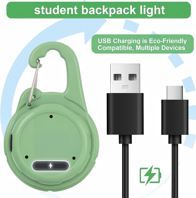Dog Collar Light, Rechargeable Dog Lights 2 Pack, Safety lights suitable for backpacks, schoolbags, clothing, children's cars, and pet collars(Green) - Image 5