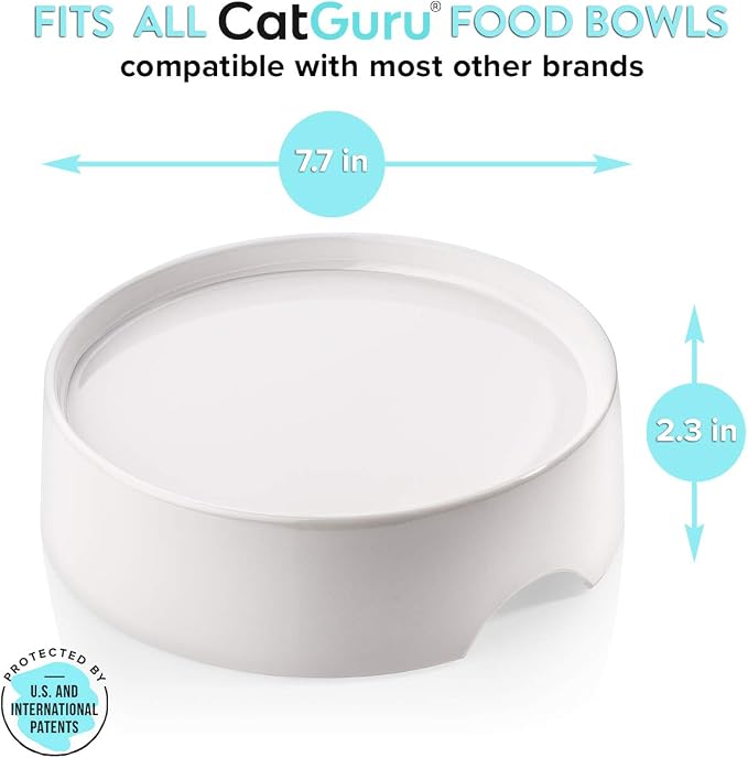 CatGuru Food Table for Cat Bowls, Elevated Feeding Station for Cat Food Bowl, Raised Stand for Pet Food and Water Bowls, Pet Feeder for Indoor Cats, Stress Free Stand for Pet Dishes (Marshnallow) - Image 3