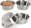 DEAYOU 4-Pack Stainless Steel Dog and Cat Bowl, Metal Food and Water Dish, 8.26" Basic Pet Feed Bowl for Large Medium Dog, 47 OZ Replacement Bowls for Elevated Stand, Dishwasher Safe by DEAYOU
