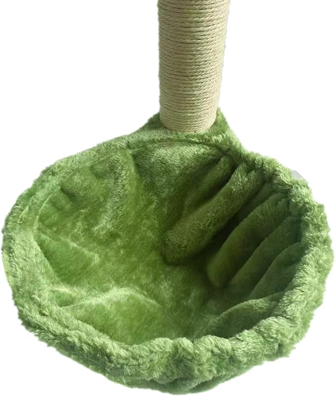 SHENGOCASE 13" 2-Pack Green Nest Basket Lounger Hammock Bed Replacement for Cat Tree Tower Replacement, 5-Pack Hanging Toys, Cat Tree Accessories Hammock Attachment (Medium 2pcs, Green) - Image 3