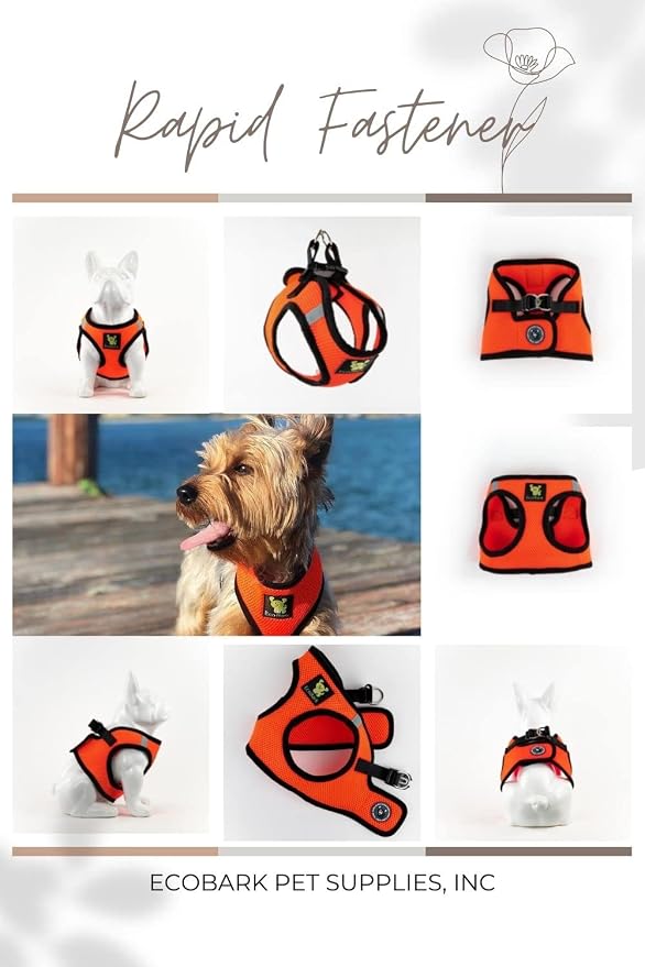 EcoBark Step in Dog Harness, Reflective Soft Ultra Padded Mesh Pet Vest | Eco Friendly Comfort, Secure Halter, No Pull Adjustable Design For XXS, XS, Small, & Medium Dogs, No Choke Harnesses - Image 5