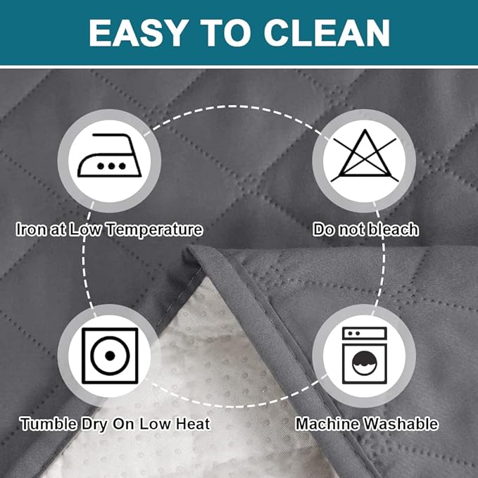 Turquoize 100% Waterproof Couch Cover Sofa Covers Washable Couch Covers for 3 Cushion Couch Sofa Pet Friendly Triple Non-Slip Couch Cover for Dogs Furniture Covers for Pets, Kids,Dog (Sofa 70", Gray) - Image 6