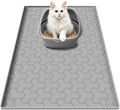 Silicone Cat Litter Mat, Large 34"x22", Foldable and Easy to Clean, Waterproof, Leak-Proof, and Urine-Proof, Protects Floors, Suitable for Indoor Litter Box Mats.(Gray) by ANNIL