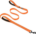 Heavy Duty Dog Leash with 2 Comfortable Padded Handles, 6FT Traffic Handle Extra Control, Highly Reflective Threads Leash for Small/Medium/Large Dogs (Orange) by DogSupplies