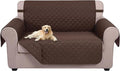 U-NICE HOME Loveseat Sofa Cover for 2 Cushion Couch, Chocolate | 54''Oversized Loveseat Cover Washable, Pet Friendly, Elastic Straps, Water Repellent, Furniture Protector for 2 Cushion by U-NICEHOME