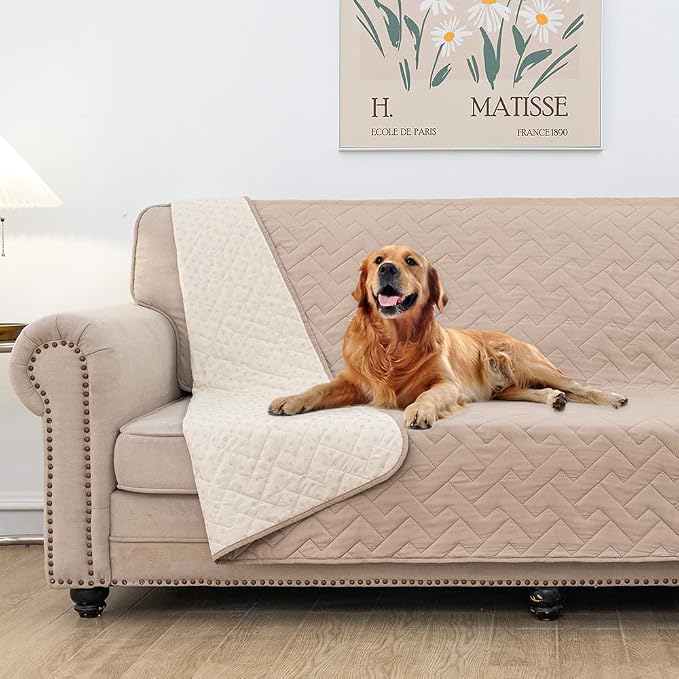 fuguitex Waterproof Dog Bed Cover Couch Cover for Pet Anti-Slip Cat Mat Pet Pad Blanket for Sofa Chair Recliner Bed Furniture Protrctor by fuguitexHome