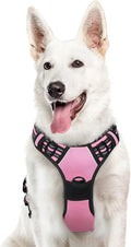 Eagloo Dog Harness for Large Dogs, No Pull Pet Vest with 2 Leash Clips | No Choke with Handle, Adjustable Comfort Fit, Reflective Strips, Easy Walking Control, Pink, X-Large by GoExplorewithEagloo