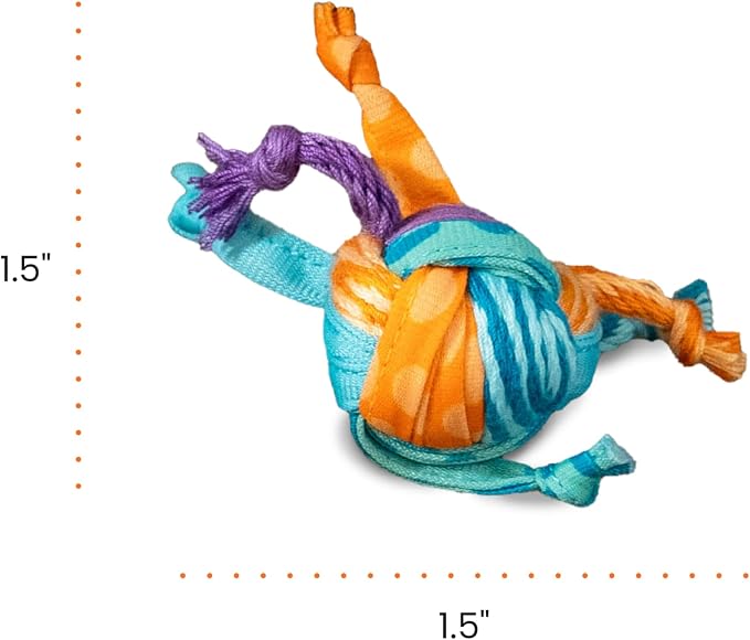 Catstages Catnip Tons of Tails – Interactive Catnip Dental Chew Toy for Cats with Rope, Ribbon & Cotton for Batting, Chasing & Chewing - Image 9