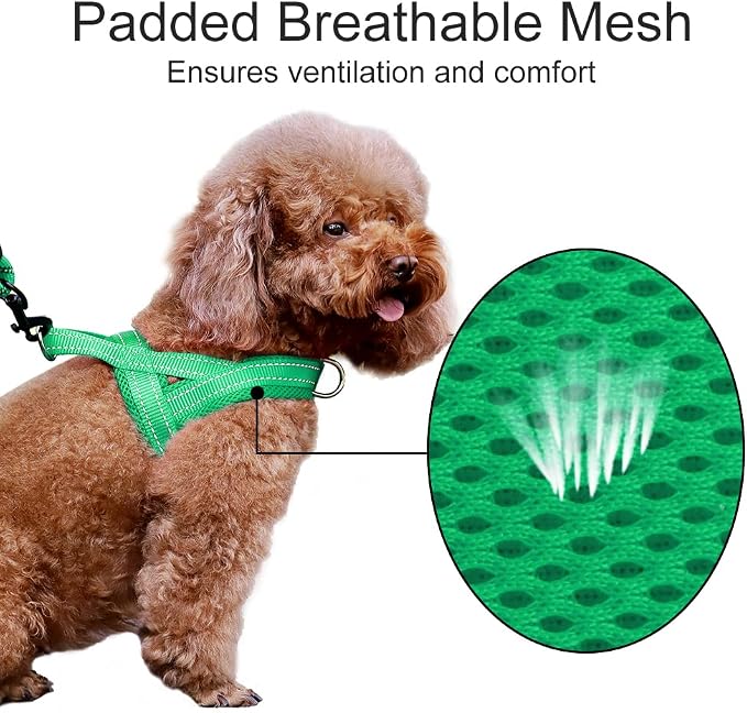 Plutus Pet No Pull Dog Harness for Large Dogs, Breathable Mesh Padded | Adjustable Reflective with Handle, Escape Proof, Quick Fit Pet Vest, Front Clip, for Training and Walking, Green, XL - Image 3
