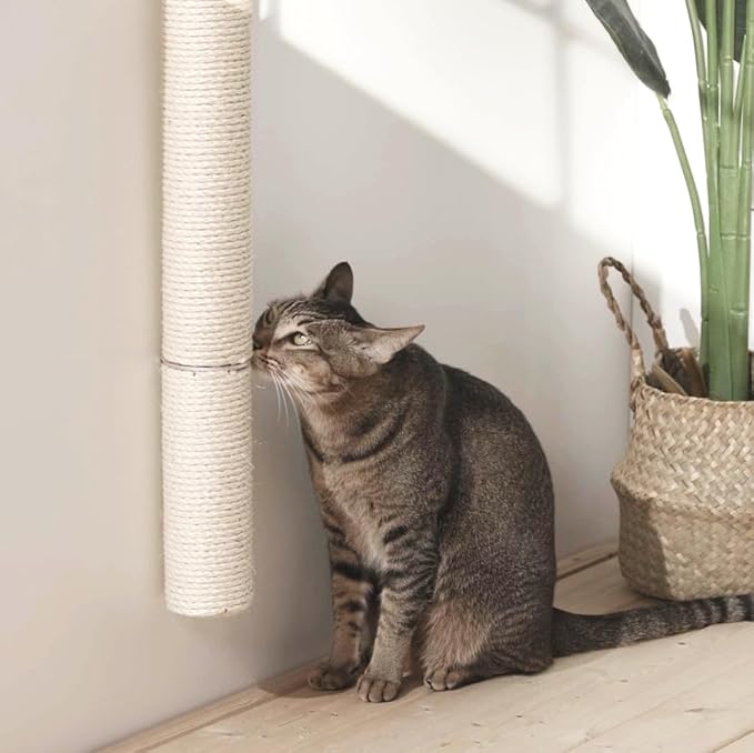 34" Wall Mounted Cat Scratcher, Sisal Scratching Post - Image 8