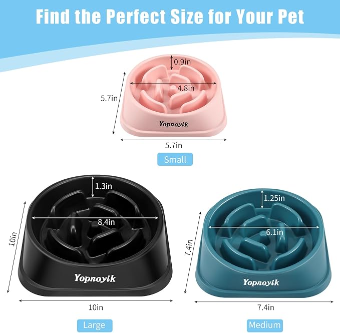 Slow Feeder Dog Bowls for Large Dogs | Non-Slip Base, Anti-Choking Design, Reduces Bloating & Overeating, Easy to Clean, 4 Cups - Image 2