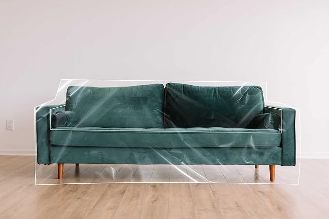 LAMINET Thick Crystal Clear Heavy-Duty Water Resistant Sofa/Couch Cover - Perfect for Protection Against CAT/Dog Clawing, Kids and Grandkids- Sofa - 42" BH x 18" FH x 96”W x 40”D - Image 2