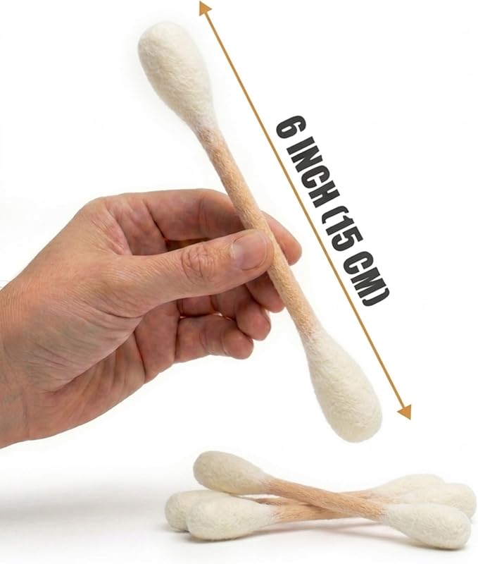 Glaciart One Swabs Cat Toys with Catnip - 6 Pk | Durable for Chew, Cute Cat Toys Interactive Kitty for Boredom, Exercise, & Play | Filled w/Organic Catnip for Anxiety & as Digestive Aid | Gift Idea - Image 2