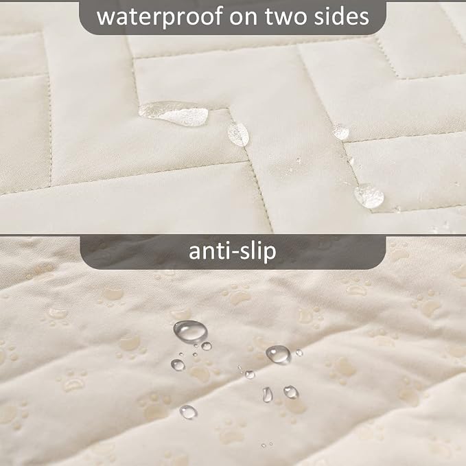 fuguitex Waterproof Dog Bed Cover Couch Cover, Anti-Slip Cat Mat Pet Pad Blanket for Sofa Chair Recliner Furniture Protrctor - Image 3