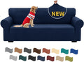 XINEAGE Stretch Jacquard Sofa Cover, Non Slip Sofa Slipcover for Dog | High-Stretch Fabric. Wear-Resistant, Pet Friendly. Easy Install & Washable for Living Rooms, Offices.Navy Blue by XINEAGE