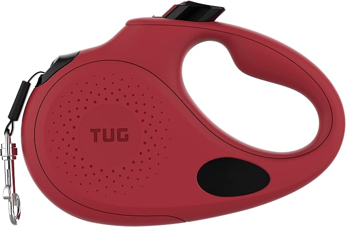 TUG Oval 360° Tangle-Free Retractable Dog Leash with Integrated Waste Bag Dispenser (Small, Red) - Image 6